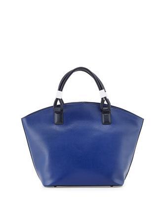 Charles Jourdan Bryn 2 Leather Tote Bag, Cobalt