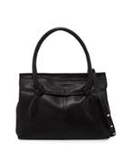 Babs Leather Satchel Bag, Black
