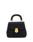 Trench Large Leather Top-handle Satchel Bag, Black