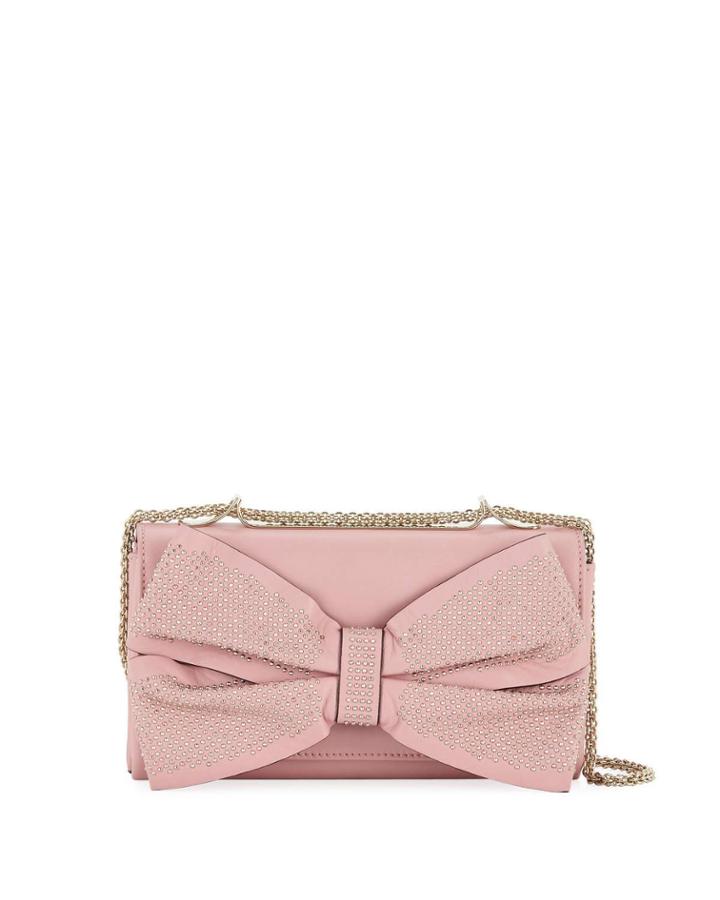 Studded Crossbody Bag With Bow