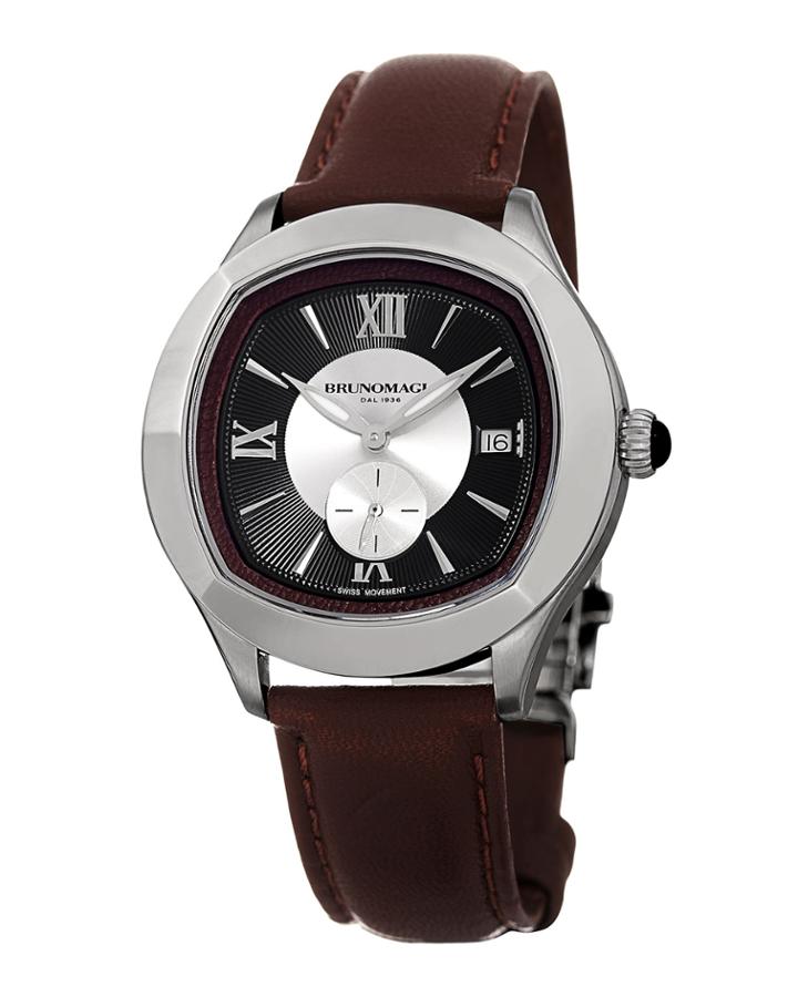 Men's 42mm Amadeo Watch W/ Brown
