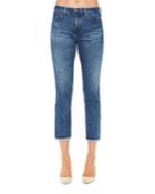 Skinny Frayed-ankle Jeans