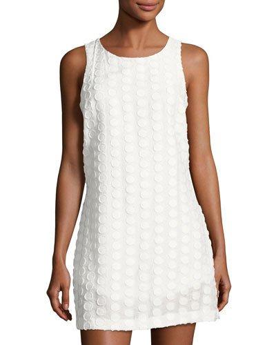 Bow-back Sleeveless Shift Dress, White