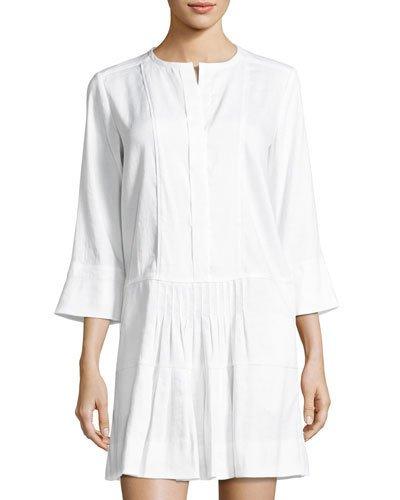 Pleated Drop-waist Dress