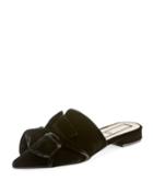 Velvet Pointed-toe Flat