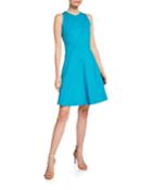 Mega Block Ponte Contrast A-line Dress