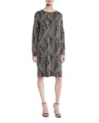Nolene Zebra Jacquard Dress