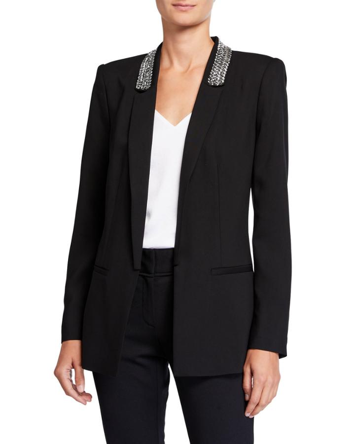 Carson Embellished Shawl-collar Jacket
