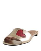 Metallic Heart Flat