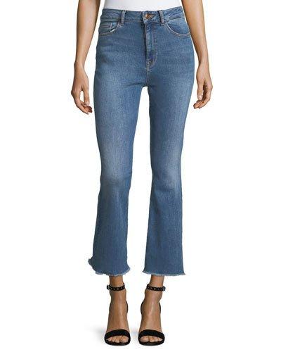 Jackie Trimtone Crop Flare Jeans In