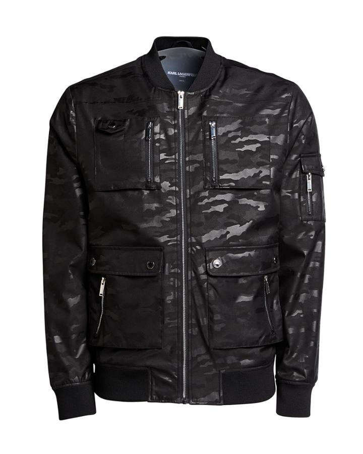 Men's Camo Zip-front Bomber Jacket