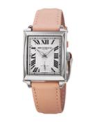 27mm Valentina Rectangular Watch, Blush/silver