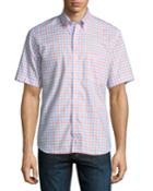 Gingham Short-sleeve Button-down