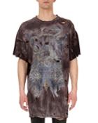 Distressed Faded-graphic T-shirt