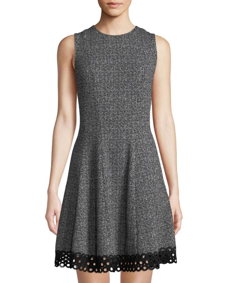Sleeveless Fit-and-flare Dress W/