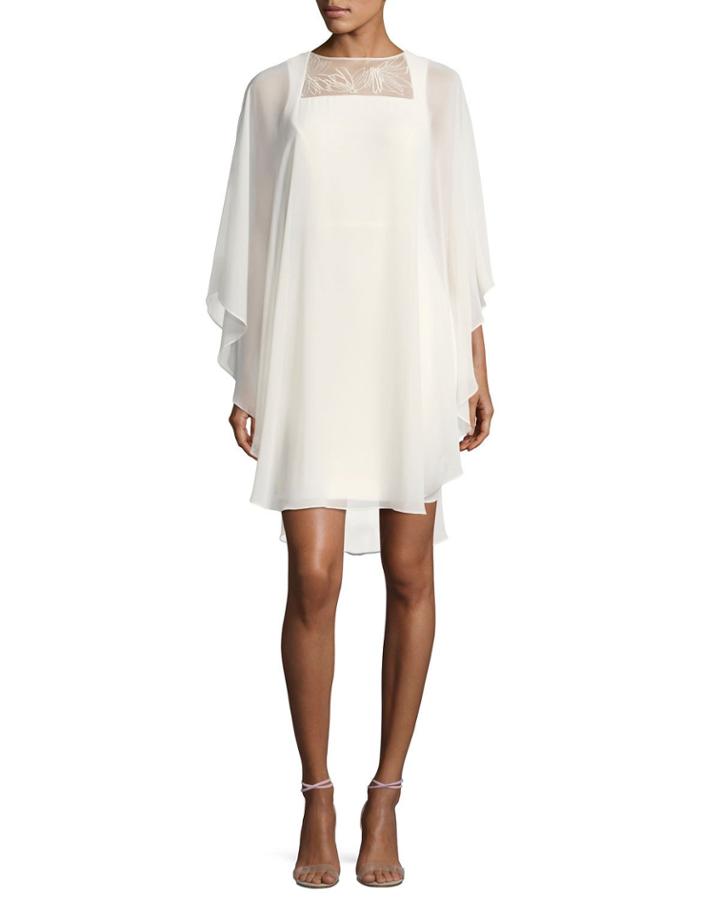 Fitted Cocktail Dress W/ Embroidered