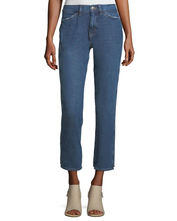 Cult Mid-rise Straight-leg Ankle Jeans