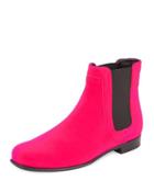 Pyramide Velvet Chelsea Boot, Carminio