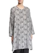 Lightweight Rose-jacquard Bound-neck