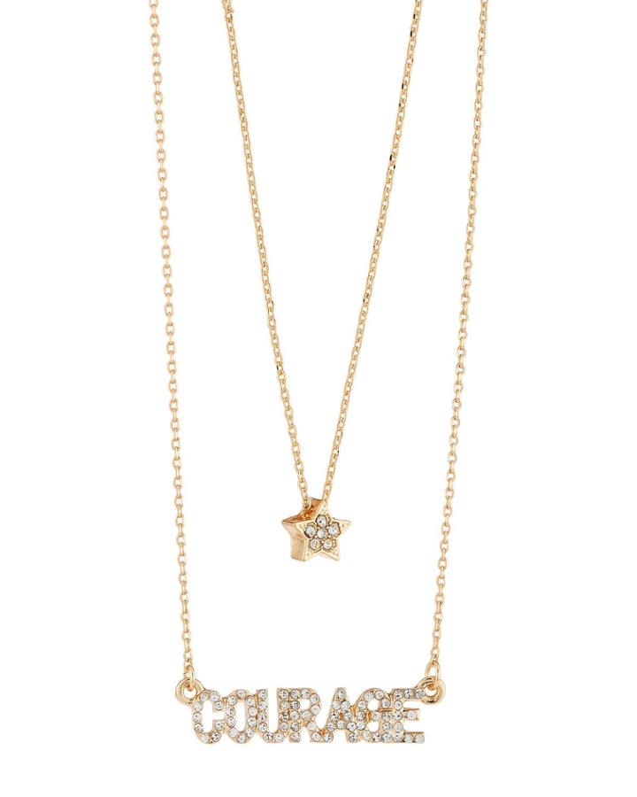 Layered Crystal Courage Necklace