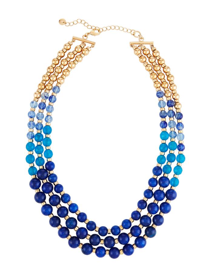 Multi-row Graduated Bead Necklace