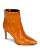 Riley Croc-print Ankle Booties