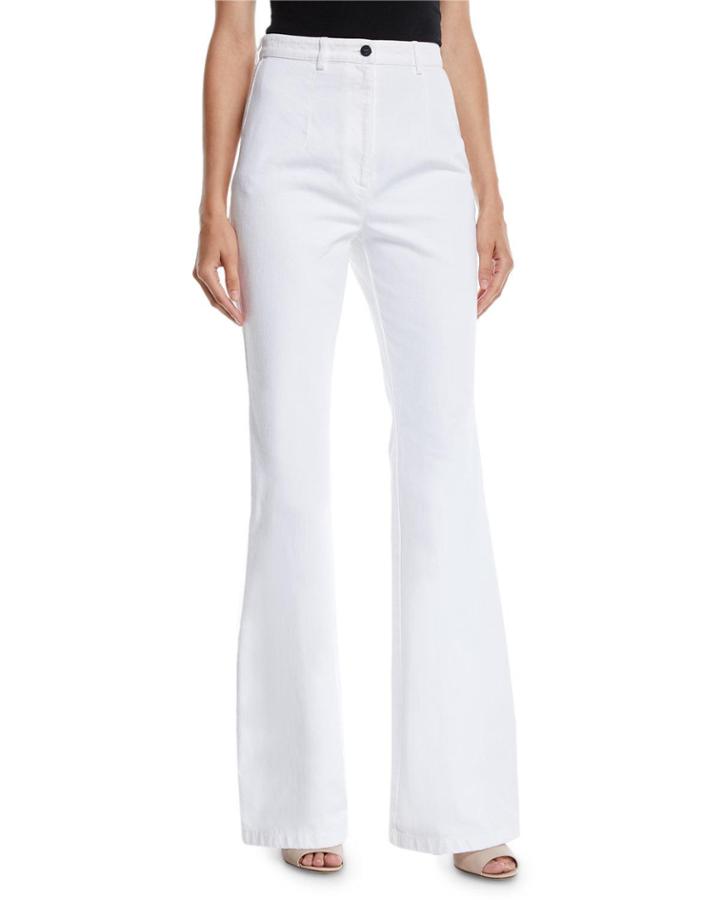 High-waist Flare-leg Denim Pants