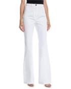 High-waist Flare-leg Denim Pants