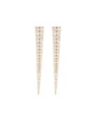 14k Gold Expose Spike Stud Earrings With Diamonds