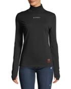 Cotton Turtleneck Top With Embroidered Graphic