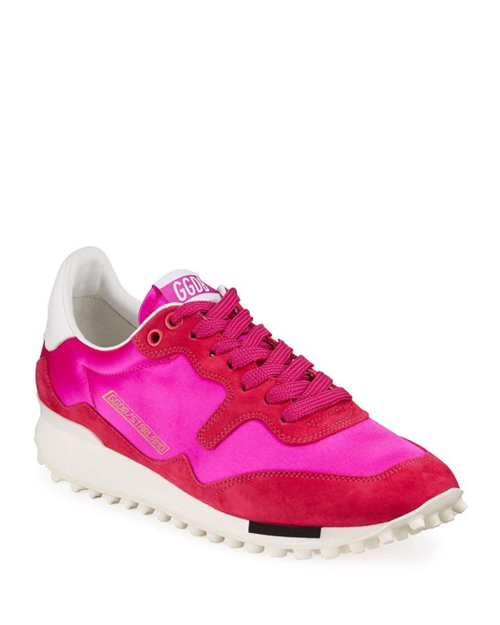 Hot Pink Satin Trainer
