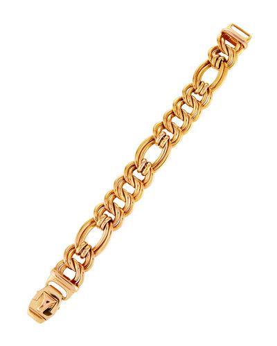 18k Rose Gold Flat Double-link Bracelet