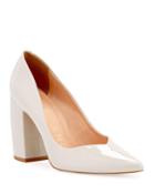 Sandra Patent Leather Block-heel Pumps