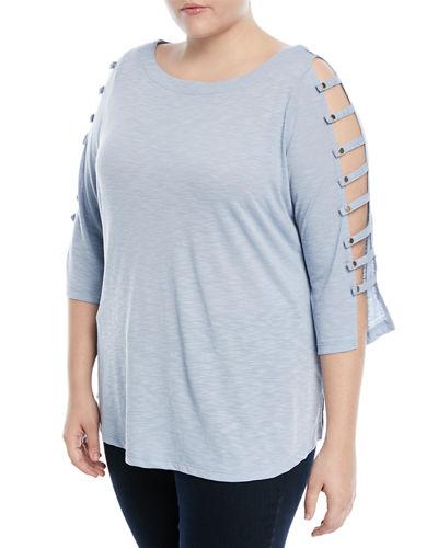 Ladder-sleeve Tee,