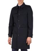 Men's Military Style Belted Trench Coat