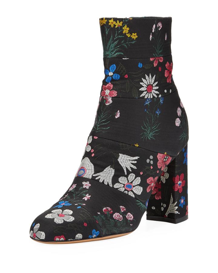 Floral-jacquard High Boots