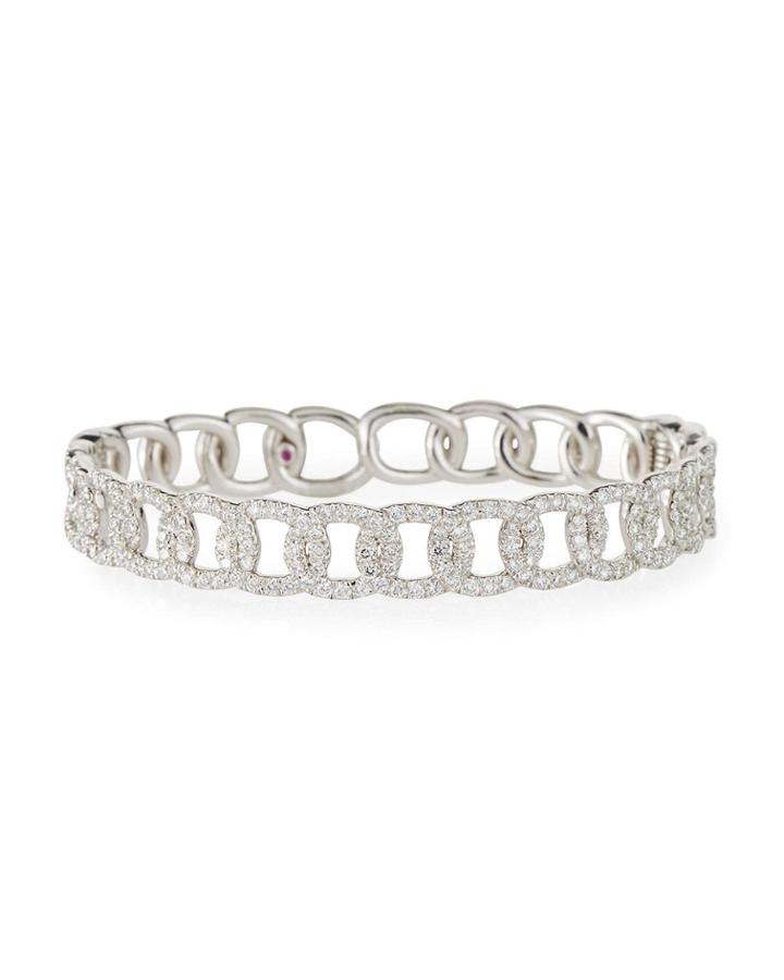 67mm White Gold Diamond Eternity Bangle,