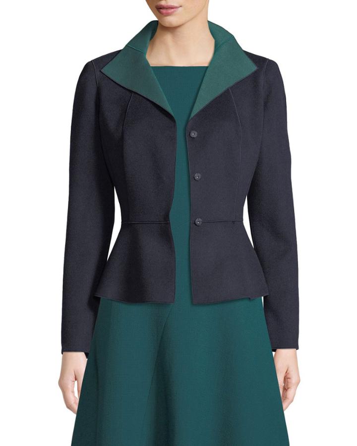 Amanda Wool-cashmere Peplum Jacket