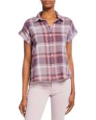 Casual Button-front Plaid