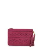 Isabella Fiore Emma Flower & Diamond Perforated Clutch, Magenta (pink), Women's