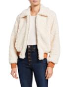 Hailey Oversized Collar Faux Fur Jacket