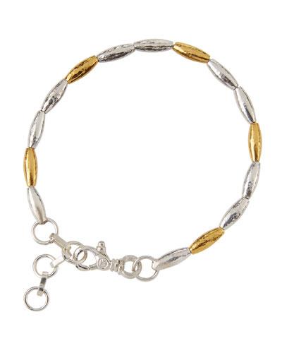 Wheat Two-tone Beaded Bracelet