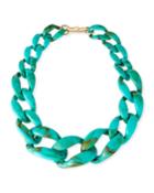 Chunky Resin Necklace, Turquoise