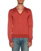 Men's Long-sleeve V Neck