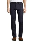 Wool-blend Straight-leg Trousers, Navy