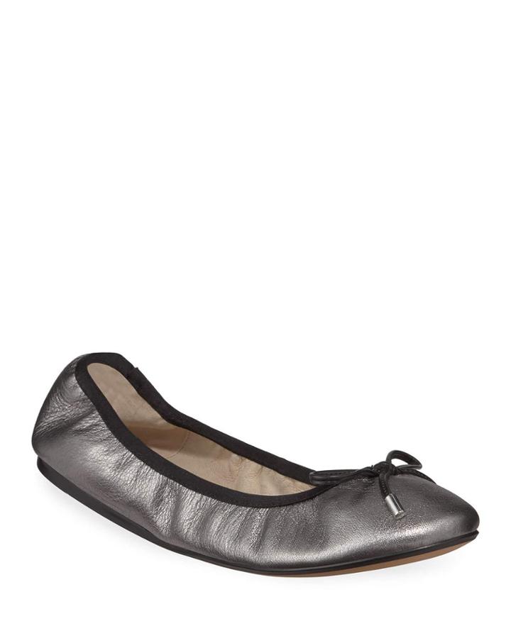 Saturn Leather Ballerina Flats