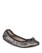 Saturn Leather Ballerina Flats
