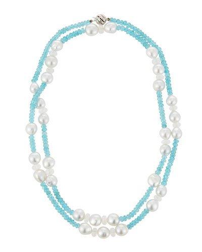 Long South Sea Pearl & Moonstone Necklace