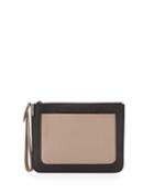 Time's Arrow Ishi Small Leather Wristlet, Oyster/black, Women's, Oyster / B