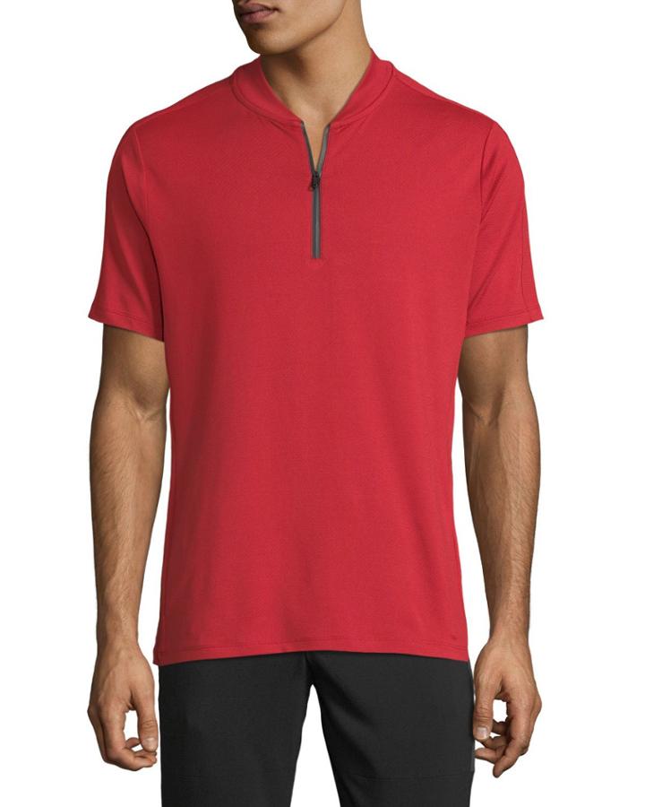Men's Tech-mesh 1/4-zip Performance Polo
